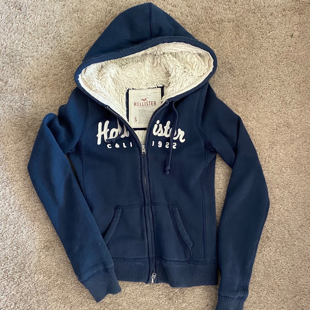 Hollister Faux-Fur-Lined Zip Hoodie